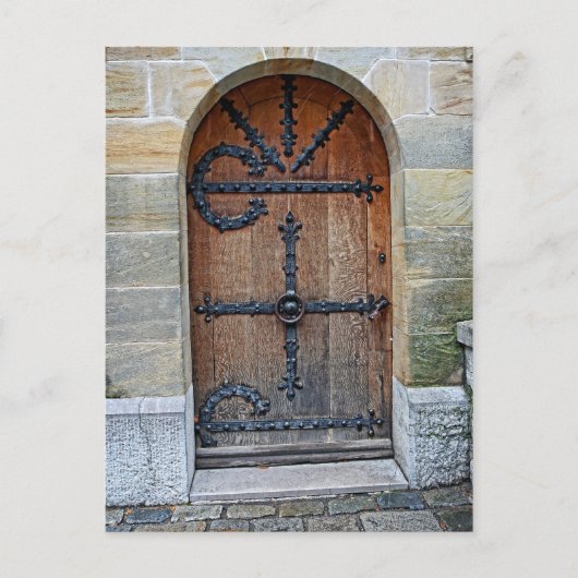 ノイシュヴァンシュタイン城の城の郵便はがきのドア ポストカード (正面)