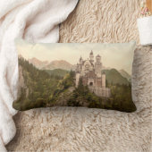 ノイシュヴァンシュタイン城の城、ババリア、ドイツ ランバークッション (ブランケット)