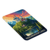 ノイシュヴァンシュタイン城ドイツ旅行 マグネット (右側)