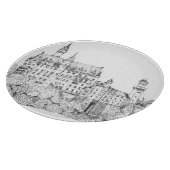 ノイシュヴァンシュタイン城ドイツ素晴らしラインアート カッティングボード (角)