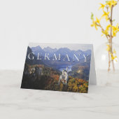 ノイシュヴァンシュタイン城 | ドイツ バイエルン州 | 誕生日 カード (黄色い花)