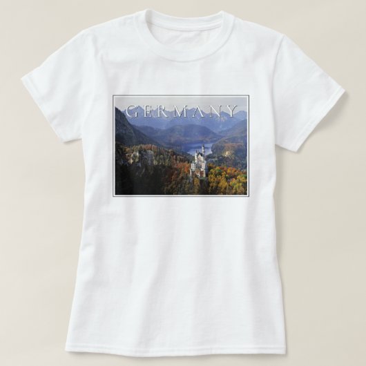 ノイシュヴァンシュタイン城 | ドイツ バイエルン州 Tシャツ (デザイン正面)
