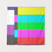 ノイズのあるテレビ画面が信号なし タペストリー (正面(横))