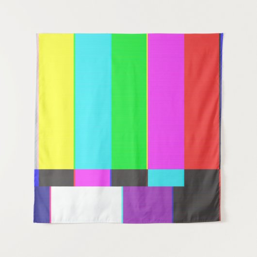 ノイズのあるテレビ画面が信号なし タペストリー (正面)