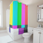 ノイズのある信号テレビ画面なし シャワーカーテン (インサイチュ)