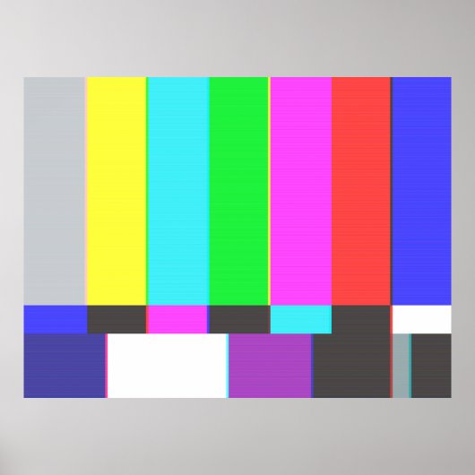 ノイズのある信号テレビ画面なし ポスター (正面)