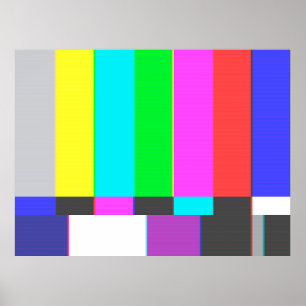 ノイズのある信号テレビ画面なし ポスター