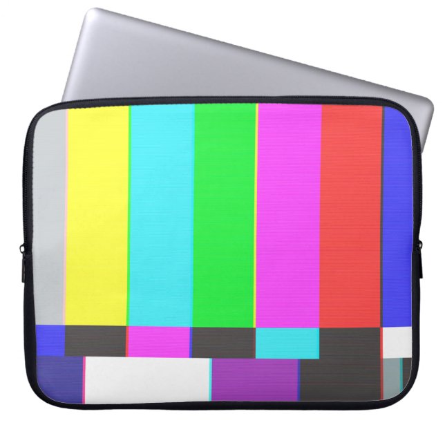 ノイズのある信号テレビ画面なし ラップトップスリーブ (正面)