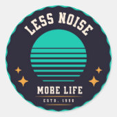 ノイズの低減、ライフの向上 – レトロステッカーデザイン ラウンドシール (正面)