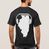 ノイズの多いプロダクションズブラックメンズシャツ Tシャツ (裏面)