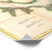 ノイズリバーノースカロライナのアンティークの地図 ポスター (角)