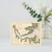 ノイズリバーノースカロライナのヴィンテージの地図 ポストカード (スタンド正面)