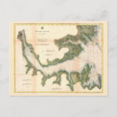 ノイズリバーノースカロライナのヴィンテージの地図 ポストカード (正面)