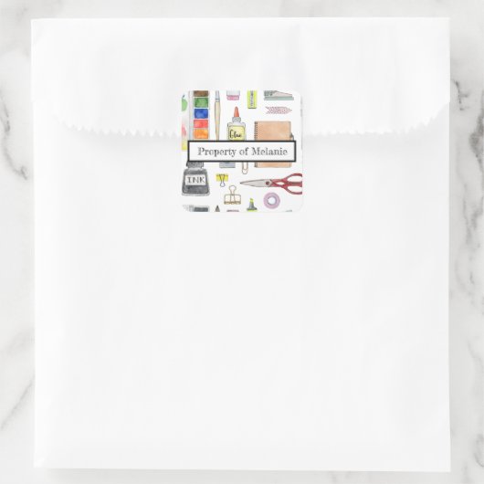 ノイパーソナライズされたキ工芸絵を描品 スクエアシール (バッグ)