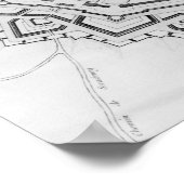 ノイフブリサックの地図と要塞化 ポスター (角)