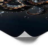 ノイルタコファンタジーダークイカ超現実触手 ポスター (角)