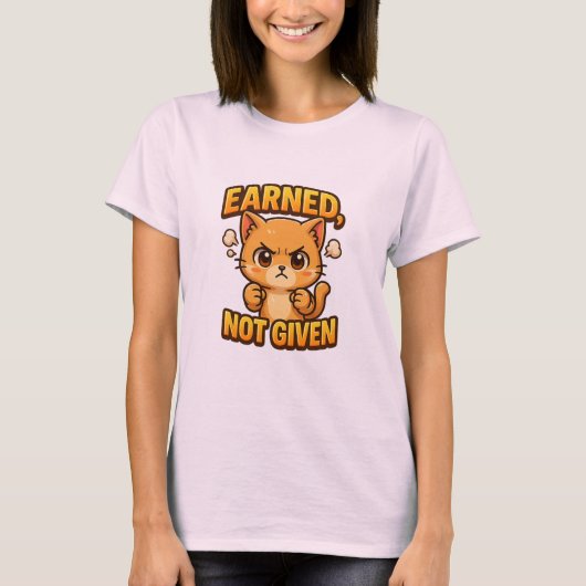 ノイ与えチビ(小さくかわいく書いた感じ)動物アニメティー Tシャツ (正面)