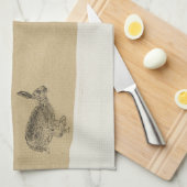 ノウサギおよびカメアイソーポスの寓話 キッチンタオル (四つ折り)