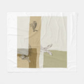 ノウサギおよびカメアイソーポスの寓話 フリースブランケット (正面(横))