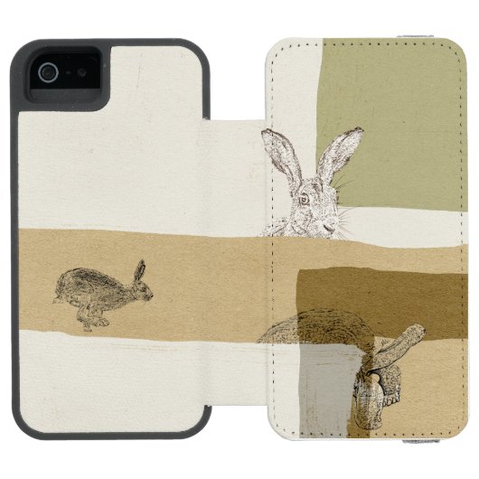 ノウサギおよびカメアイソーポスの寓話 INCIPIO iPhoneウォレットケース (フォリオ Open)