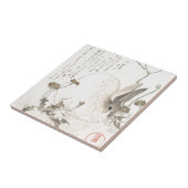 ノウサギおよびタンポポ、Kubo Shunmanの日本のな芸術 タイル (側面)