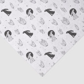 ノウサギのティッシュペーパーを熟視する月 薄葉紙 (詳細)