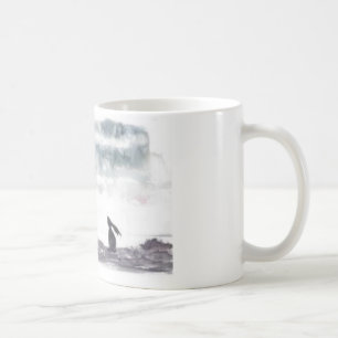 ノウサギのマグを熟視する月 コーヒーマグカップ