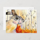 ノウサギの芸術カード(a388) ポストカード (正面/裏面)