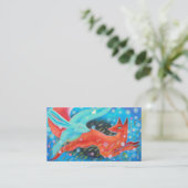 ノウサギを持つキツネの跳躍 名刺 (スタンド正面)