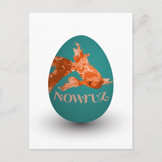 ノウズ金魚絵を描の卵 ポストカード (正面)