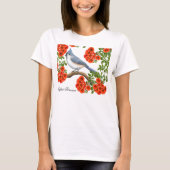 ノウゼンカツラのワイシャツのエボシガラ Tシャツ (正面)