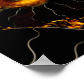 ノウチラス抽象芸術海化石パターン ポスター (角)