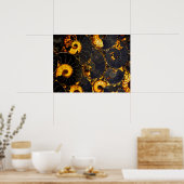 ノウチラス抽象芸術海化石パターン ポスター (キッチン)