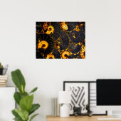 ノウチラス抽象芸術海化石パターン ポスター (ホームオフィス)