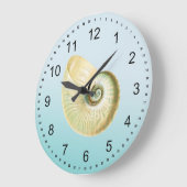 ノウチラス貝 ラージ壁時計 (傾斜)