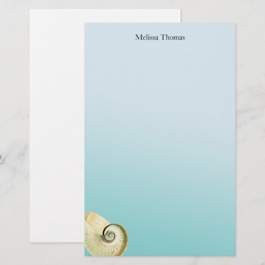 ノウチラス貝 便箋 (正面/裏面)