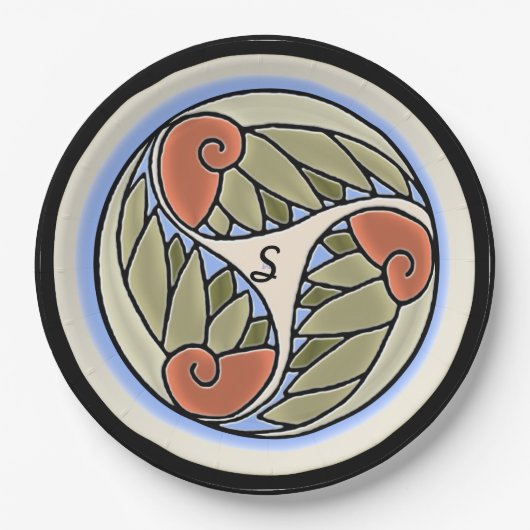 ノウチロモノグラムのス ペーパープレート (正面)