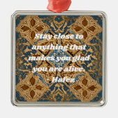 ノウルカスタムツイランの新年のギフトKhatam Art メタルオーナメント (正面)