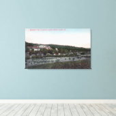 ノウルズ花崗岩の採石場の空中表示 キャンバスプリント (インサイチュ (ウッドフロア))