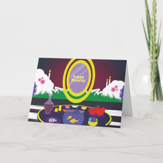 ノウルーズ　ペルシャ暦の新年のグリーティングカード カード (正面)