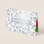 ノウルーズ・ムバラク。フォイル実在ペルシア年賀状 箔カード (正面)