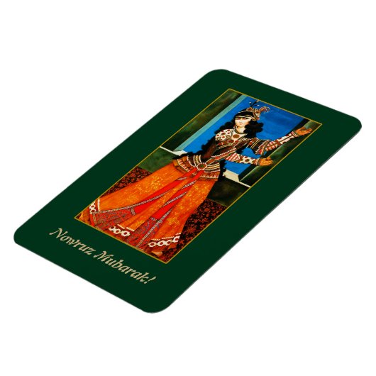 ノウルーズ・ムバラク。ペルシャの新年のギフトマグネット マグネット (左側)