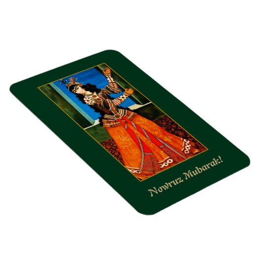 ノウルーズ・ムバラク。ペルシャの新年のギフトマグネット マグネット (右側)