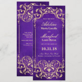 ノウヴェル・ヴィクトリアン：ゴールド＆アウベギン 保存日付のお知らせ セーブザデート (正面/裏面)