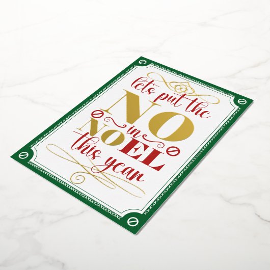 ノエルにNOを入れる 箔招待状 (回転した状態)