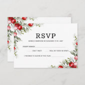 ノエルエレガントボタニカル結婚レスポンスカード 出欠カード (正面/裏面)