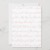 ノエルエレガント赤面ピンクフォトクリスマスカード カード (裏面)