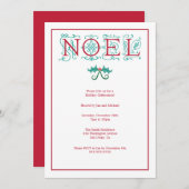 ノエルクリスマスパーティーホリデー招待状 招待状 (正面/裏面)