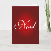 ノエルクリスマスメッセージレッドホワイトホリデイズカラーズ シーズンカード (正面)