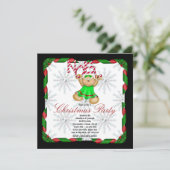 ノエルジンジャーブレッドマンカウトクリスマスパーティーホリデー 招待状 (スタンド正面)